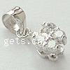 Sterling Silver Pinch Bail, 925 Sterling Silver, plated, with cubic zirconia Approx 4mm 