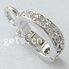 Sterling Silver Enhancer Bail , 925 Sterling Silver, plated, with cubic zirconia Approx 2mm [