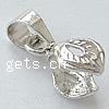 Sterling Silver Pinch Bail, 925 Sterling Silver, Leaf, plated Approx 3.5mm 