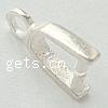 Sterling Silver Pinch Bail, 925 Sterling Silver, plated Approx 2mm 