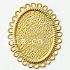 Brass Cabochon Settings, Flat Oval, plated Approx 1.5mm 
