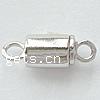 Sterling Silver Magnetic Clasp, 925 Sterling Silver, Tube, plated, single-strand Approx 2.5mm 