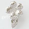 Sterling Silver Magnetic Clasp, 925 Sterling Silver, Flower, plated, single-strand 