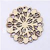 Carved Wood Pendants, Flower Approx 2mm 