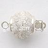 Sterling Silver Box Clasp, 925 Sterling Silver, Round, plated, single-strand & stardust 12mm Approx 2mm 