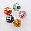 Gold Accent Plastic Beads, Round, mixed colors, 10mm Approx 2mm 