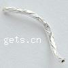 Sterling Silver Tube Beads, 925 Sterling Silver, plated, twist Approx 0.5mm 