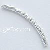 Sterling Silver Tube Beads, 925 Sterling Silver, plated, textured Approx 0.5mm 