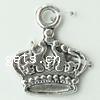 Zinc Alloy Crown Pendants, plated cadmium free Approx 2mm, Approx 