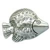 Zinklegierung Tier Perlen, Fisch, plattiert, keine, Bohrung:ca. 2mm, 50PCs/Tasche, verkauft von Tasche