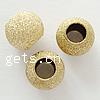 Brass Stardust Beads, Round, plated, large hole 12mm Approx 5mm 