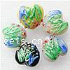 Handmade Lampwork Beads, Heart, 25X26X14mm, Hole:Approx 2.5MM, Sold by PC