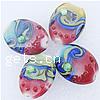 Handmade Lampwork Beads, Oval, 26x20x14mm, Hole:Approx 2MM, Sold by PC