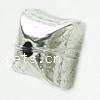 Zinc Alloy Jewelry Beads, Square, plated Approx 1mm, Approx 