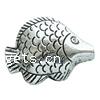 Zinklegierung Tier Perlen, Fisch, plattiert, keine, 25x18x8mm, Bohrung:ca. 2mm, ca. 200PCs/Tasche, verkauft von Tasche