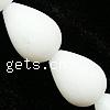 weiße Jade Perle, Tropfen, 12x16mm, Bohrung:ca. 1mm, Länge:15.5 ZollInch, 24PCs/Strang, verkauft von Strang