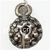 Zinc Alloy Bail Beads, Drum, plated cadmium free Approx 2mm, Approx 