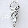 Sterling Silver Lobster Claw Clasp, 925 Sterling Silver, Flower, plated 