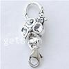 Sterling Silver Lobster Claw Clasp, 925 Sterling Silver, Flower, plated [