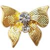 Rhinestone Zinc Alloy Connector, Butterfly, plated, with Mideast rhinestone 