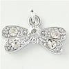 Zinc Alloy Animal Pendants, Butterfly, plated, with rhinestone Approx 1.5mm 