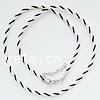 Kunststoff Net Thread Halsband, Kunststoff Netz, Messing Karabinerverschluss, 2.5mm, Länge:ca. 18 ZollInch, verkauft von Strang
