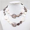 Shell Necklace, Flat Round  .5 Inch 