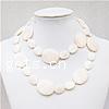 Shell Necklace, Flat Round Approx 31.5 Inch 