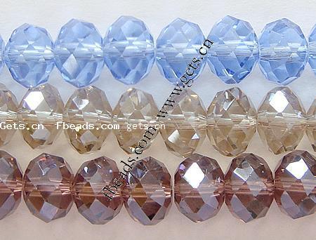 Imitation CRYSTALLIZED™ 5040 Rondelle Beads, Crystal, faceted, mixed colors, Grade AA Approx 1mm 