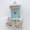 Enamel Zinc Alloy European Beads, Elephant, plated, without troll & large hole Approx 5mm 