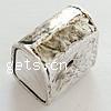 Zinc Alloy Jewelry Beads, Rectangle, plated Approx 2mm 