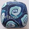 Polymer Clay Jewelry Beads, Cube, stripe Approx 2mm 