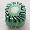 Polymer Clay Jewelry Beads, Cube, with flower pattern Approx 2mm 
