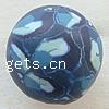 Round Polymer Clay Beads & with round spot pattern Approx 1mm 