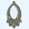 Metal Alloy Chandelier Component, Oval, plated, 1/5 loop 