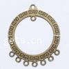 Zinc Alloy Chandelier Components, Donut, plated, 1/7 loop nickel, lead & cadmium free, 46mm, Approx 