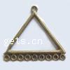Zinc Alloy Chandelier Components, Triangle, plated, 1/9 loop cadmium free, 35mm, Approx 