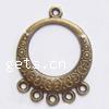 Zinc Alloy Chandelier Components, Donut, plated, 1/5 loop cadmium free, 23mm, Approx 