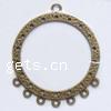 Zinc Alloy Chandelier Components, Donut, plated, 1/7 loop cadmium free, 51mm, Approx 