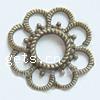 Flower Zinc Alloy Connector, plated 26mm, Approx 