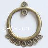 Metal Alloy Chandelier Component, Round, plated, 2/7 loop 24mm 