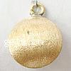 Brass Jewelry Pendants, Flat Round, plated, brushed Approx 3mm 