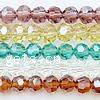 Nachmachung Swarovski 5000 Rund Perlen, Kristall, facettierte, mehrere Farben vorhanden, 6mm, Bohrung:ca. 1mm, Länge:23.5 ZollInch, 100PCs/Strang, verkauft von Strang