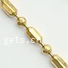 Brass Ball Chain, Tube, plated, faceted cadmium free 2mm 