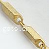 Brass Bar Chain, plated, faceted cadmium free 