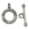 Zinc Alloy Toggle Clasp, Round, textured & single-sided nickel, lead & cadmium free Approx 2mm 
