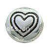 Zinc Alloy Flat Beads, Flat Round, plated, with heart pattern Approx 1mm, Approx 