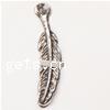 Zinc Alloy Feather Pendants, plated lead & cadmium free Approx 
