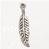 Zinc Alloy Feather Pendants, plated cadmium free, Grade A Approx 