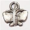 Zinc Alloy Animal Pendants, Butterfly, plated 10mm, Approx 